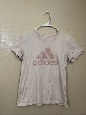adidas Light Pink Graphic Logo Short Sleeve Tee